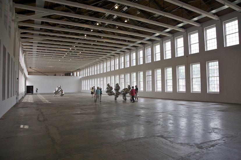 Partial view of exhibition of the work of Simon Starling called The Nanjing Particles at MASS MoCA, Massachusetts Museum of Contemporary Art, North Adams, The Berkshires, Massachusetts - stock photo