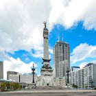 Indiana State's Soldiers and Sailors Monument on Monument Circle, Indiana, USA