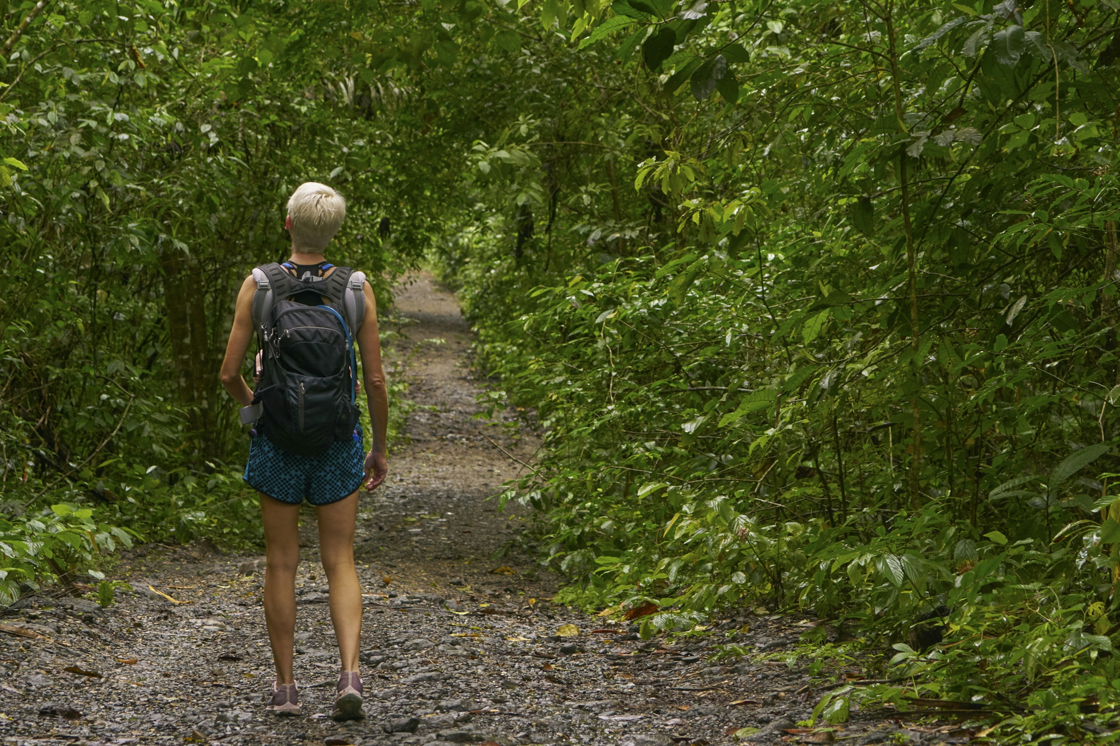 Mother and Daughter Hiking in Soberania National Park of Gamboa, Panama in Central America