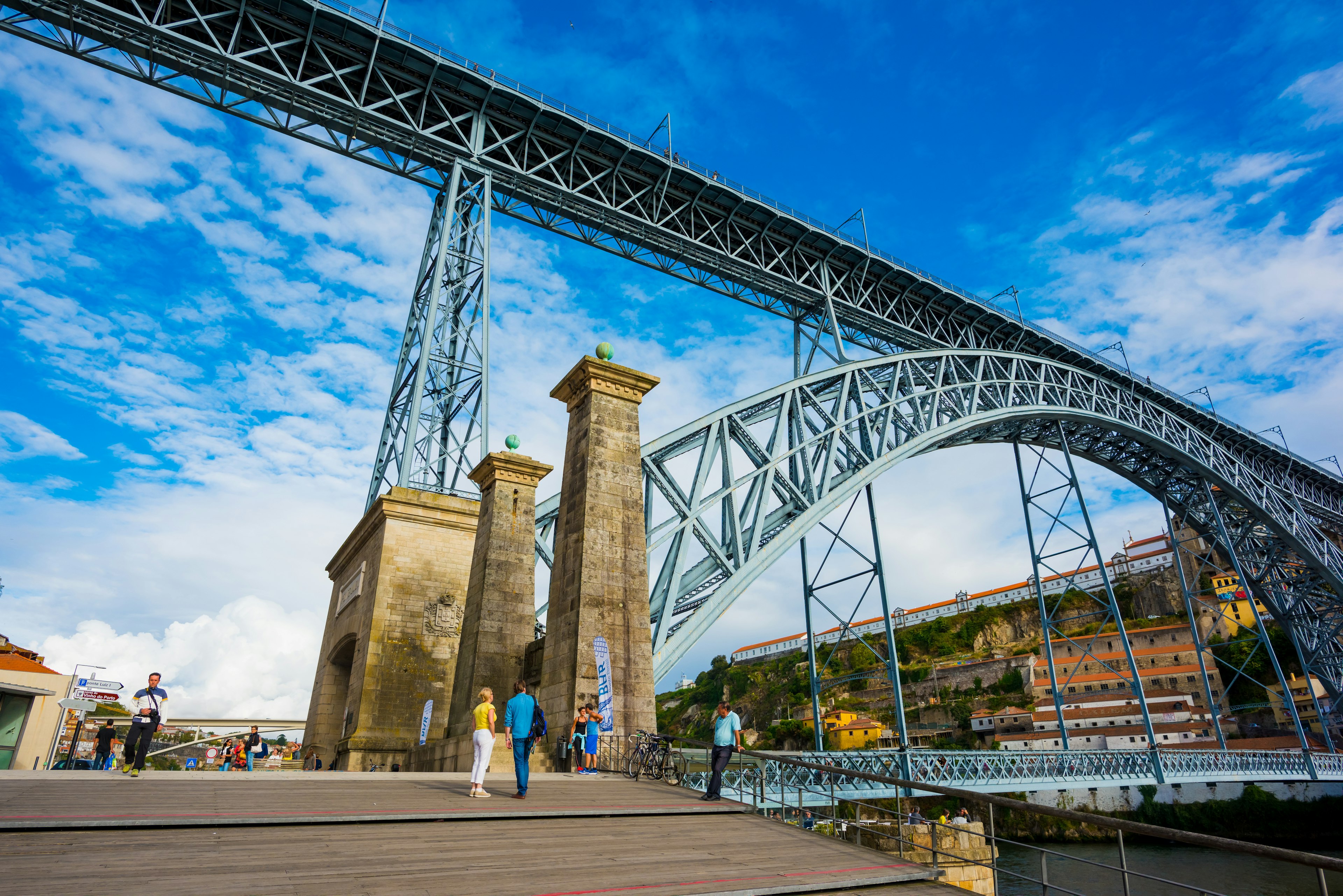 The famous bridge Dom Louis I over the Douro River in Porto, Portugal