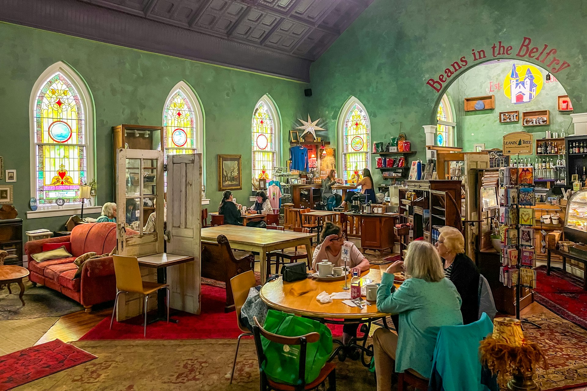 Lunchers at Beans in the Belfry in Brunswick, MD