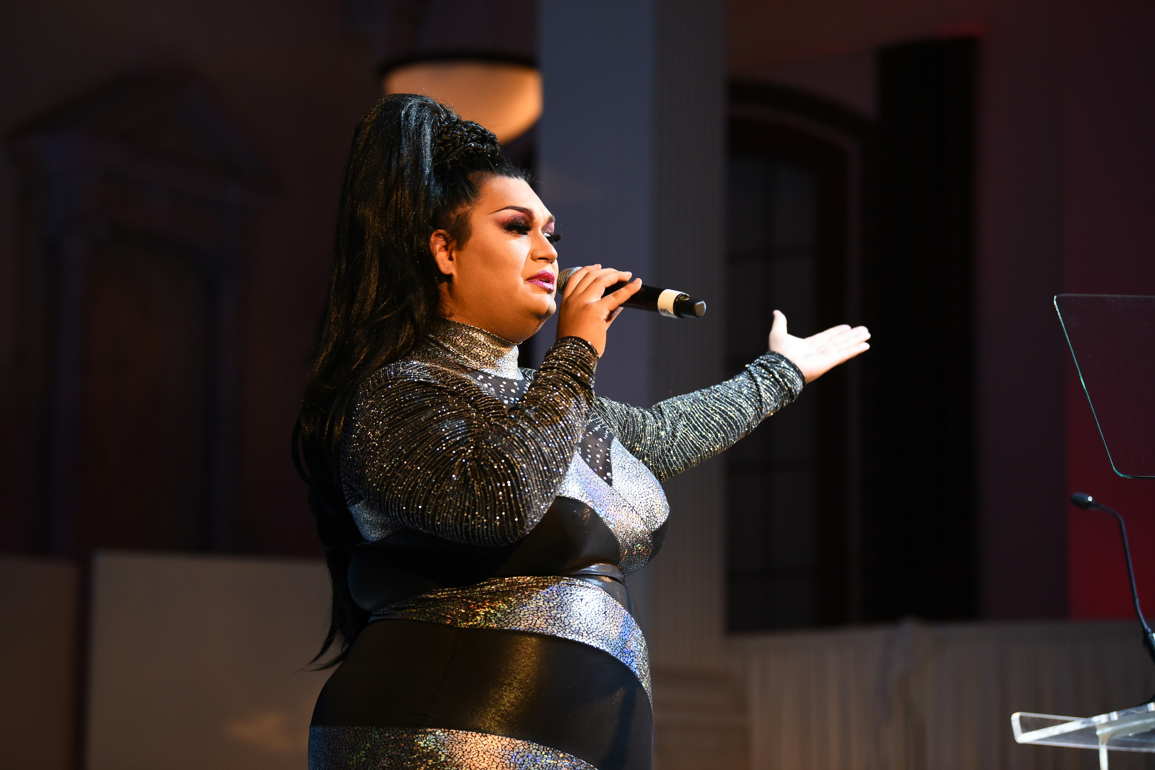 Ada Vox performs during the 2019 Outfest Legacy Awards Gala: Unveiling of a New Era at Vibiana on October 27, 2019 in Los Angeles, California