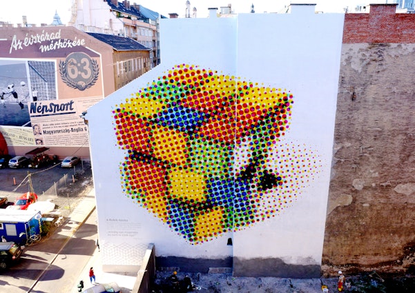 Rubik mural in Budapest
