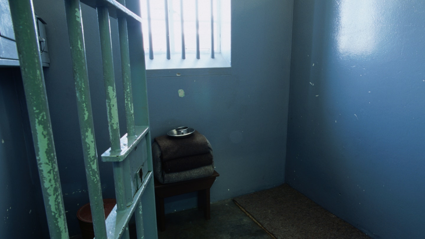 Nelson Mandela's old prison cell.