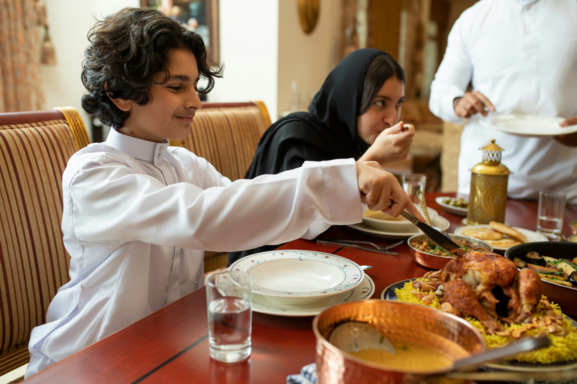 A Ramadan iftar feast, Qatar, Middle East