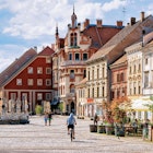 Slovenian city of Maribor Town Hall and Plague Column on the central square of the city. Lower Styria region, in Slovenia; Shutterstock ID 1196149222; your: Ben Buckner; gl: 65050; netsuite: Online Editorial; full: Eastern Slovenia