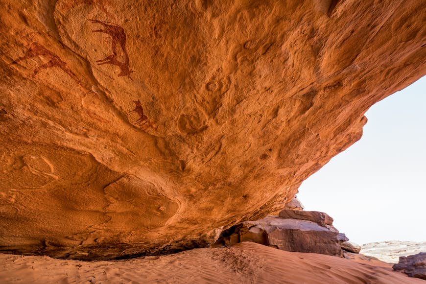 Cave paintings seen in Tassili National Park