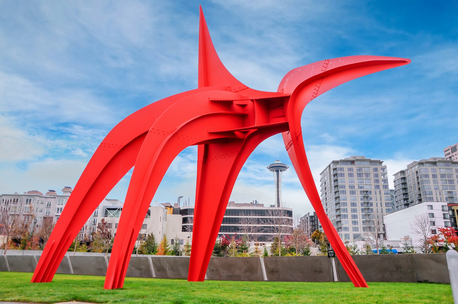 View of the Space Needle from Alexander Calder's Eagle