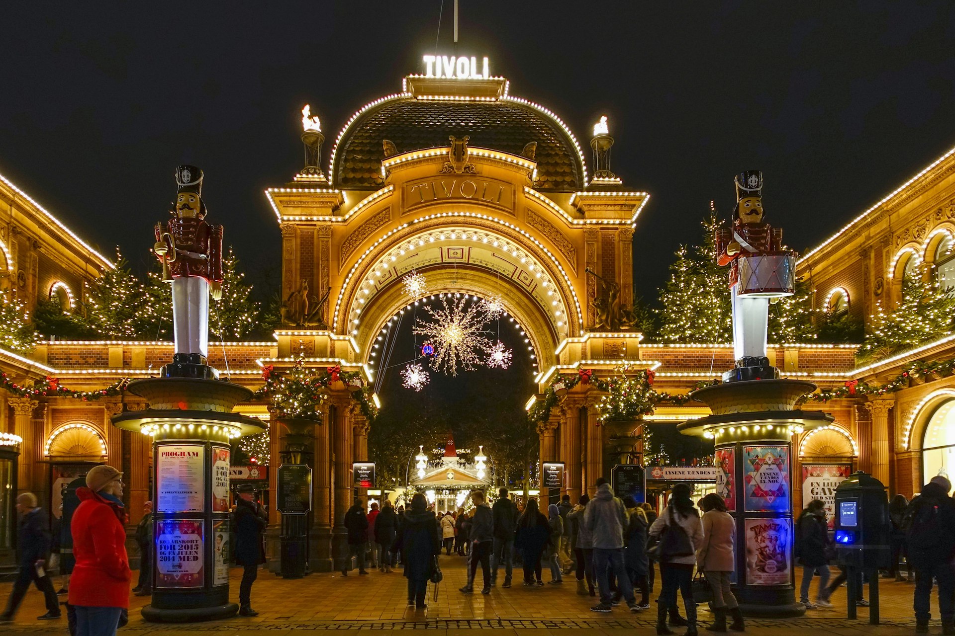 Tivoli Gardens with Christmas decorations, Copenhagen