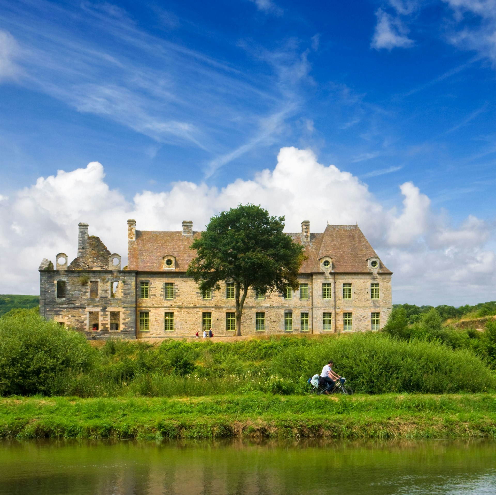 Brittany, France - Abbey de Bon Repos on the Nantes Brest Canal, Cotes d'Armor, Brittany France Europe