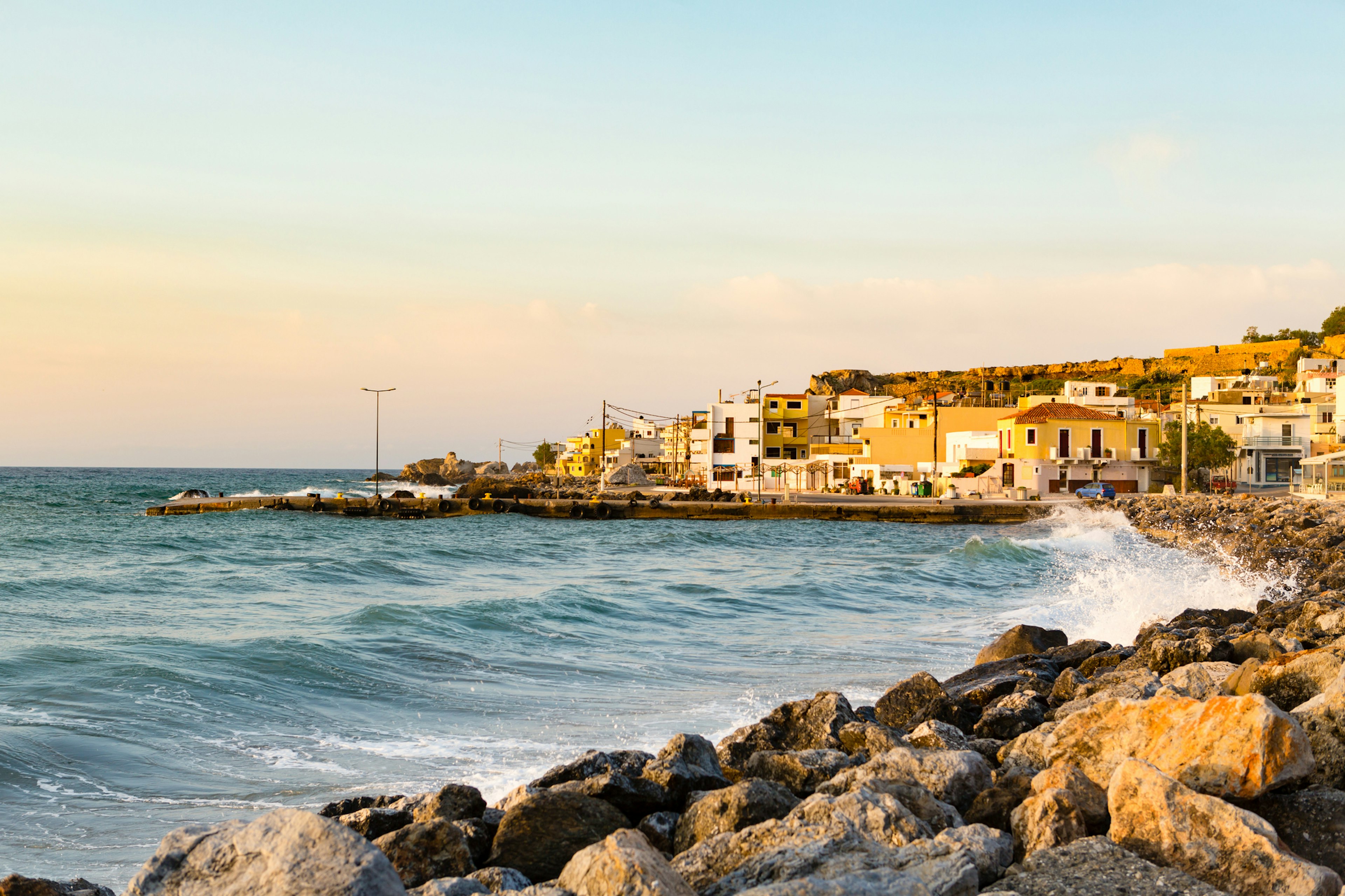 A beautiful sunrise in the Greek town of Paleochora