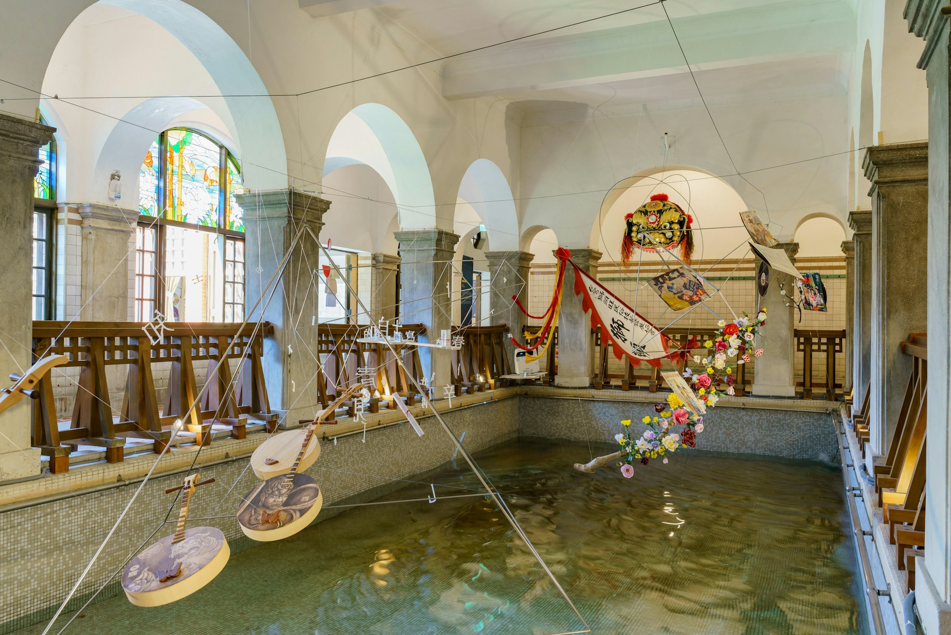 A display in the former baths at the Beitou Hot Spring Museum, Taipei, Taiwan