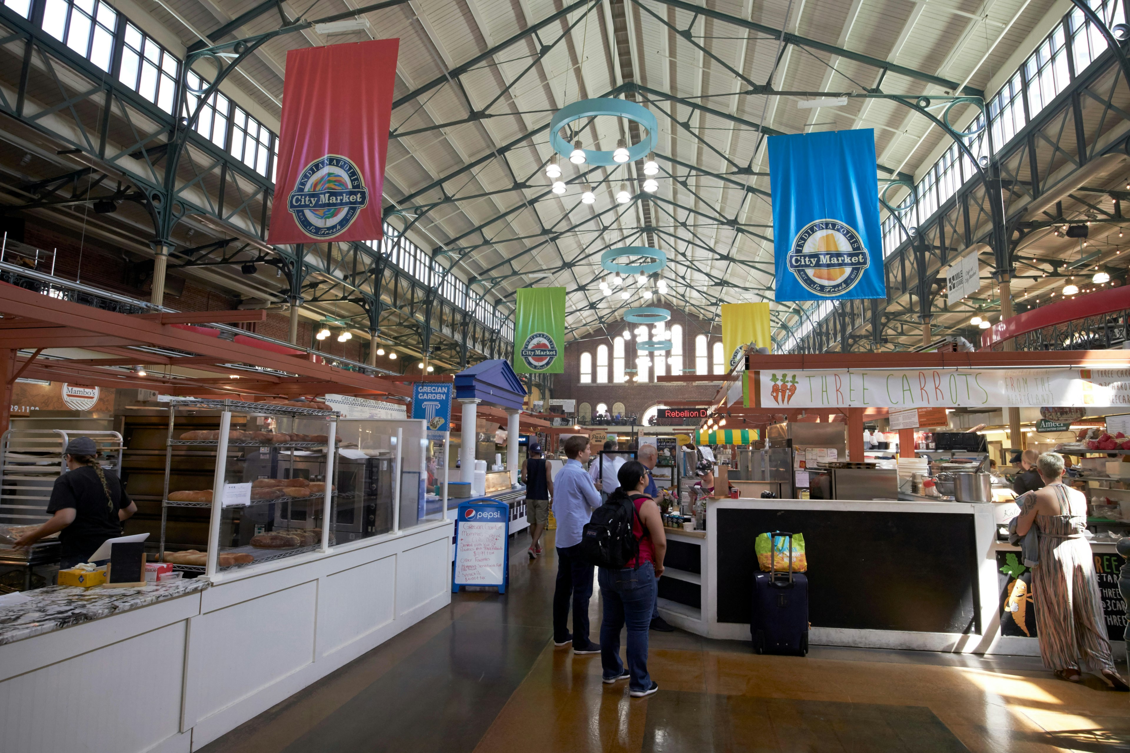 The interior of the Indianapolis City Market