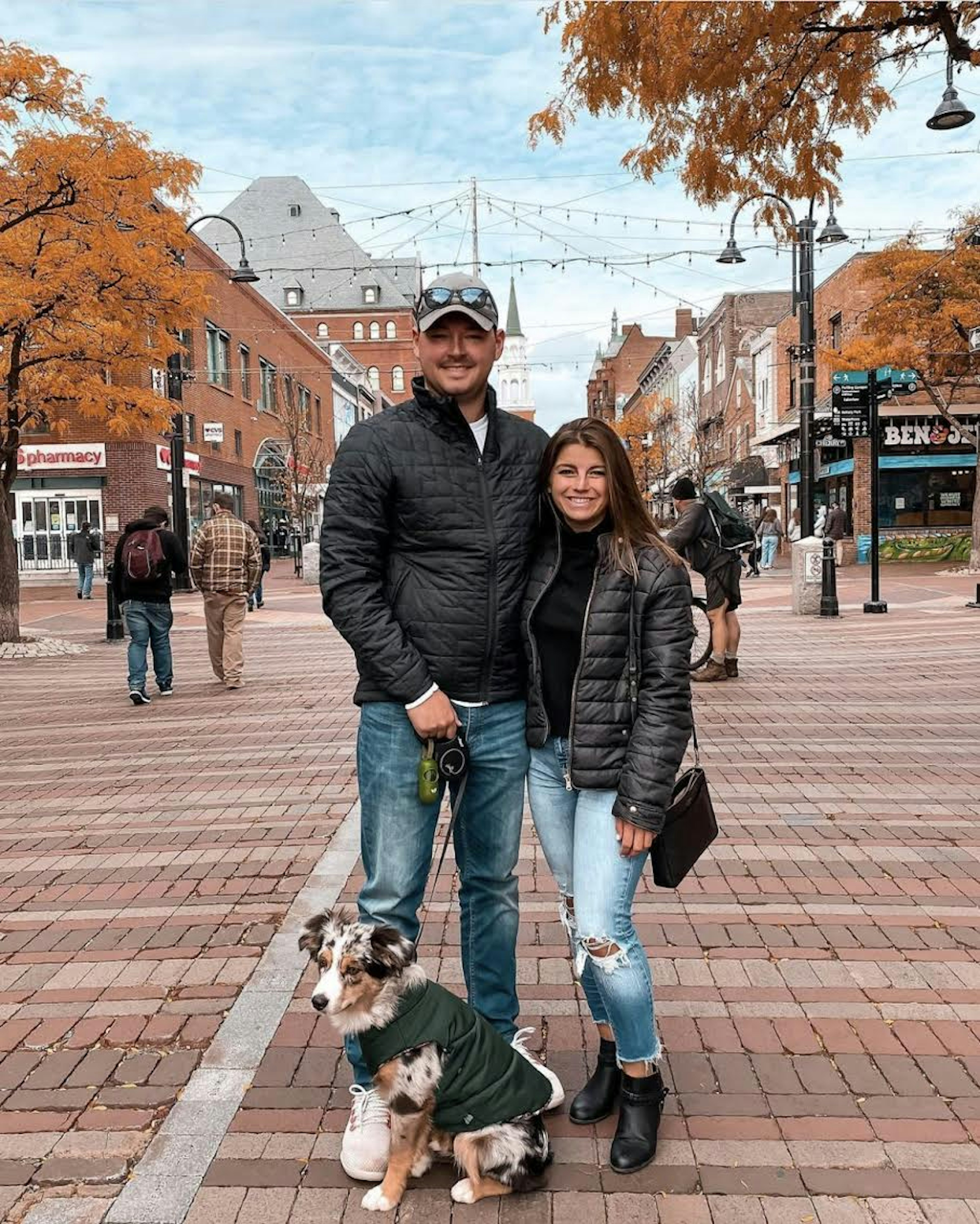 Theresa Wederman and Wyatt Gorham with their dog Zucchini