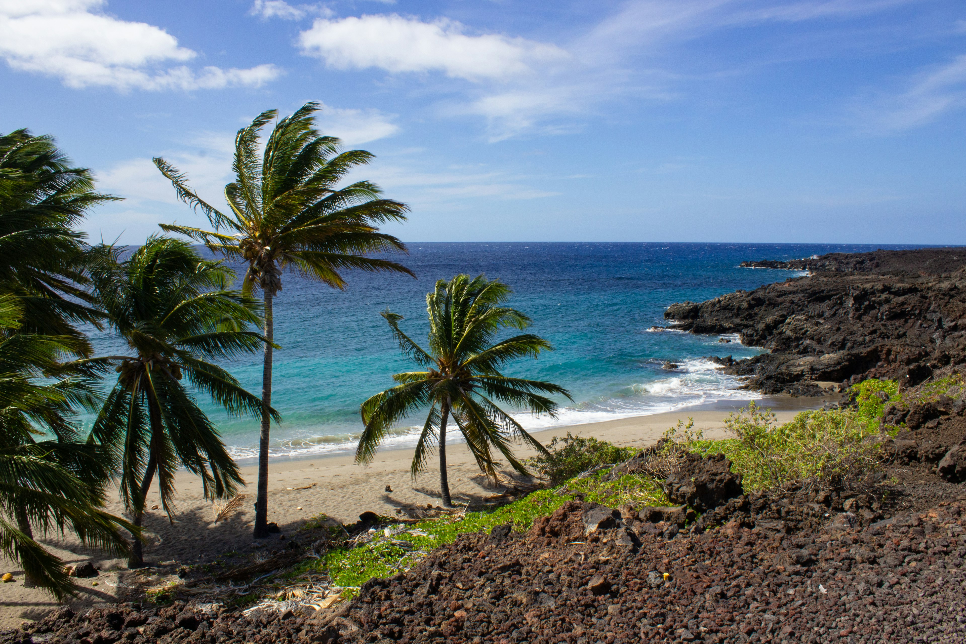 Pōhue is one of the few white sand beaches found on the southern part of the island of Hawaiʻi