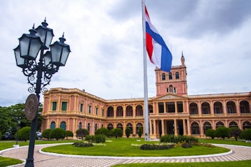 Vista exterior del Palacio de los López (Palacio de Gobierno). Asunción, Paraguay