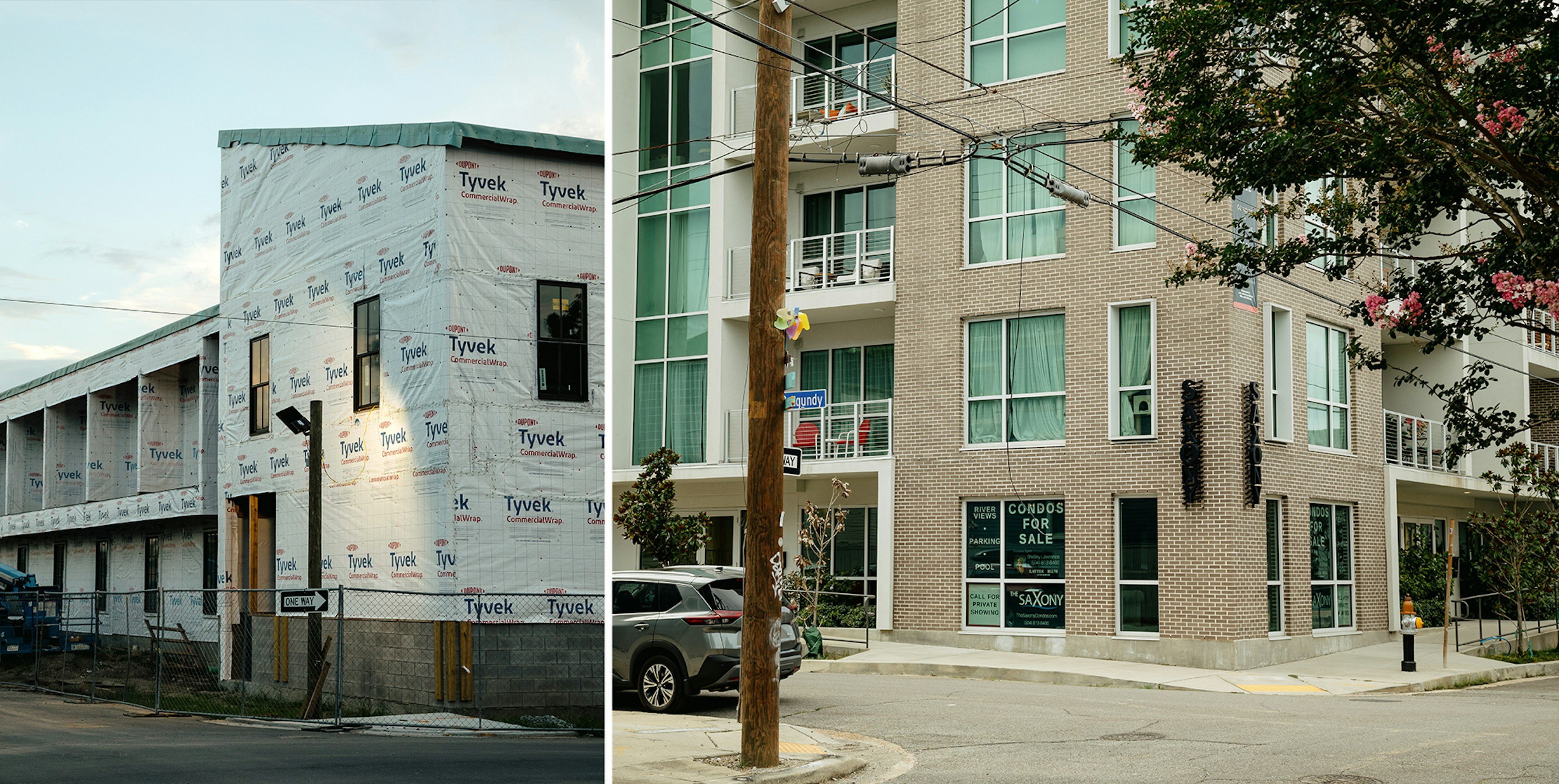 In recent years there have been several large condo buildings built in the Bywater neighborhood much to the dismay of long-time residents