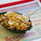 Canada Quebec province Centre du Quebec region Saint Cyrille Fromagerie Lemaire restaurant poutine a traditional Quebecois dish and regional specialty