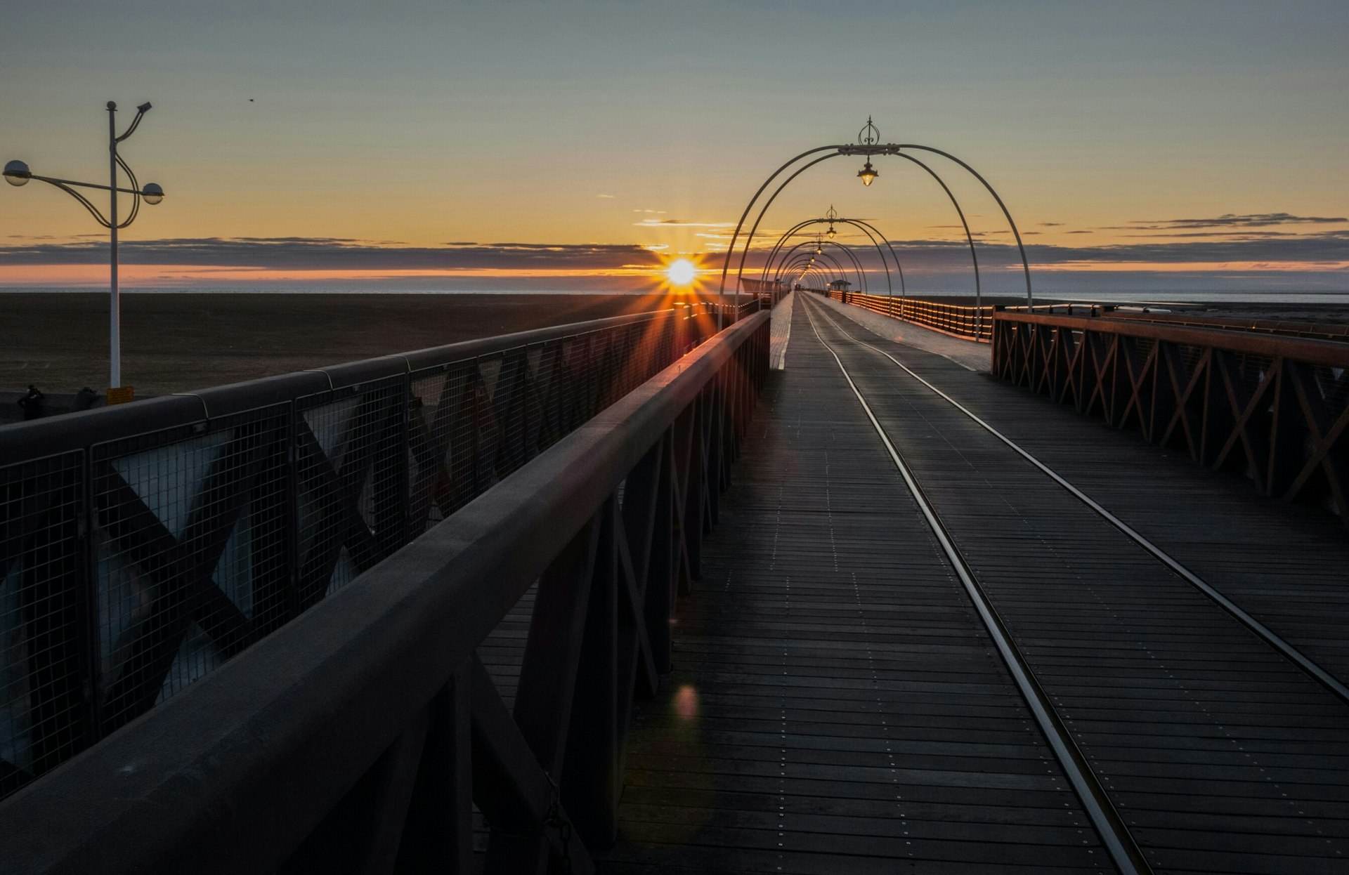 Southport pier at sunset