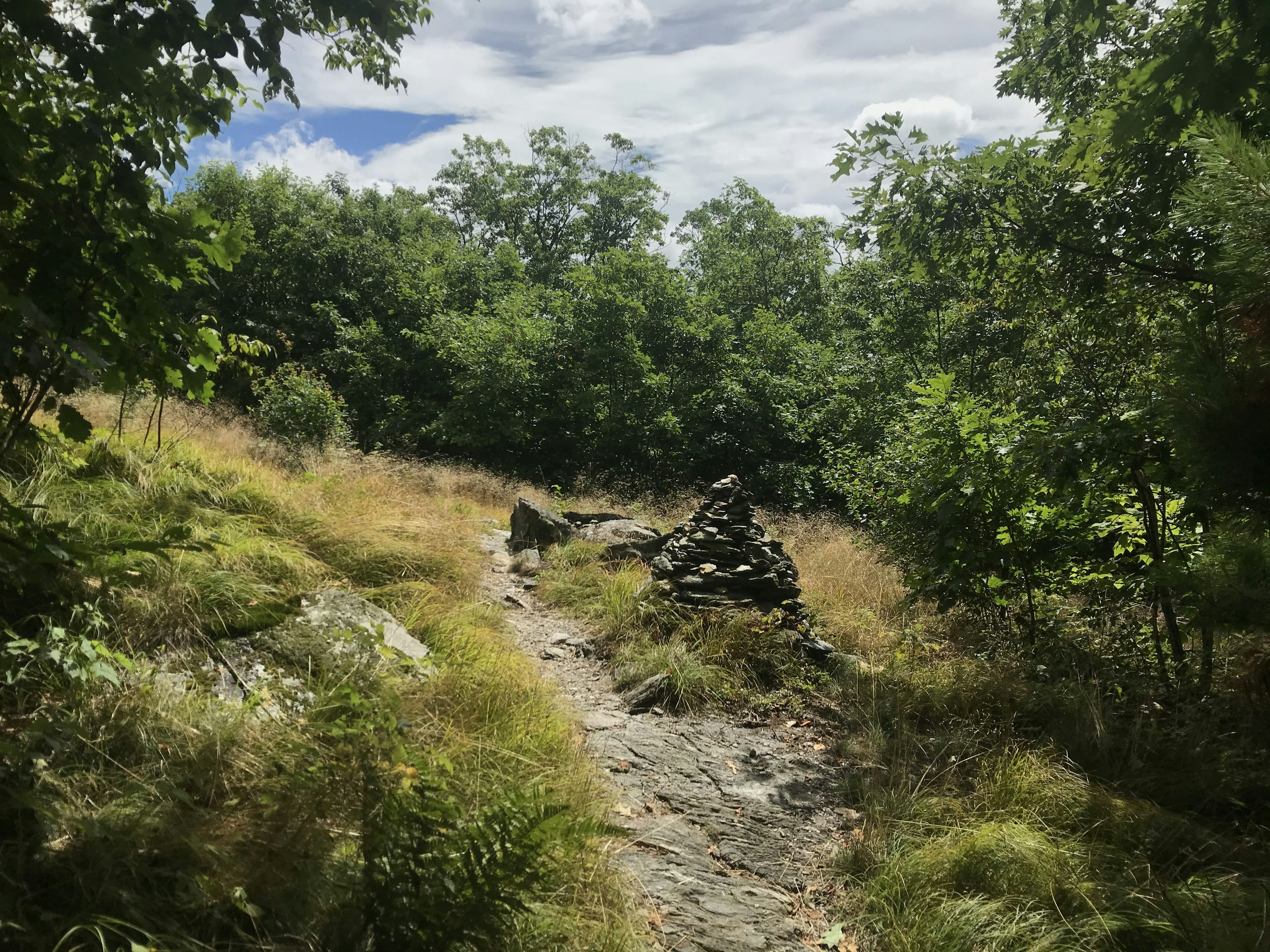 Cairns that help to mark the route on The High Road