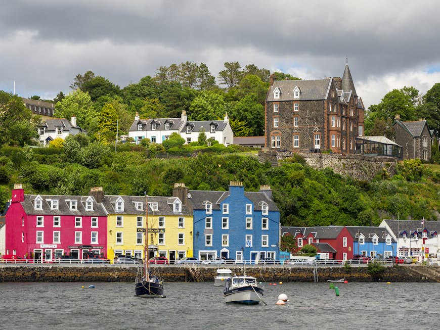 Colourful Houses at Tobermory on the Isle of Mull, Scotland