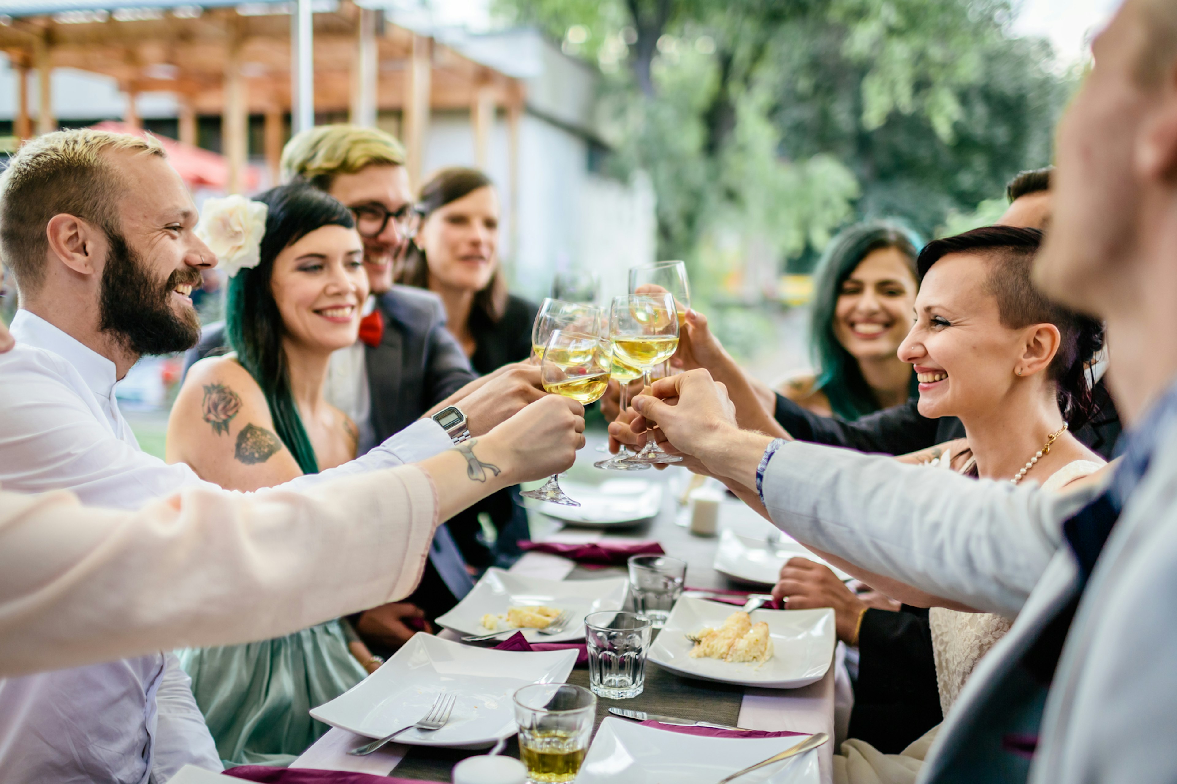 A lesbian wedding reception