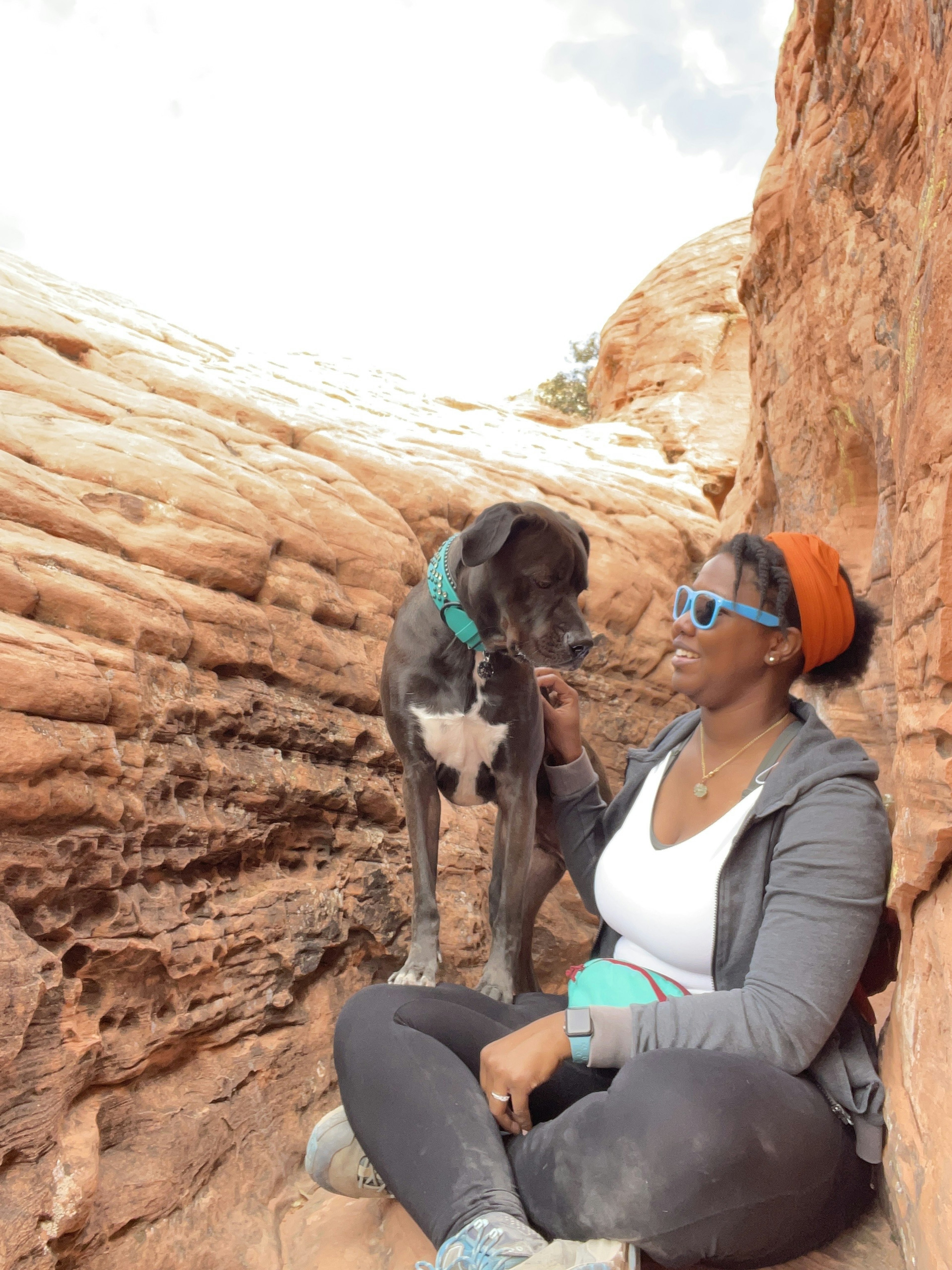 Tiffany Tharpe and her dog Zion