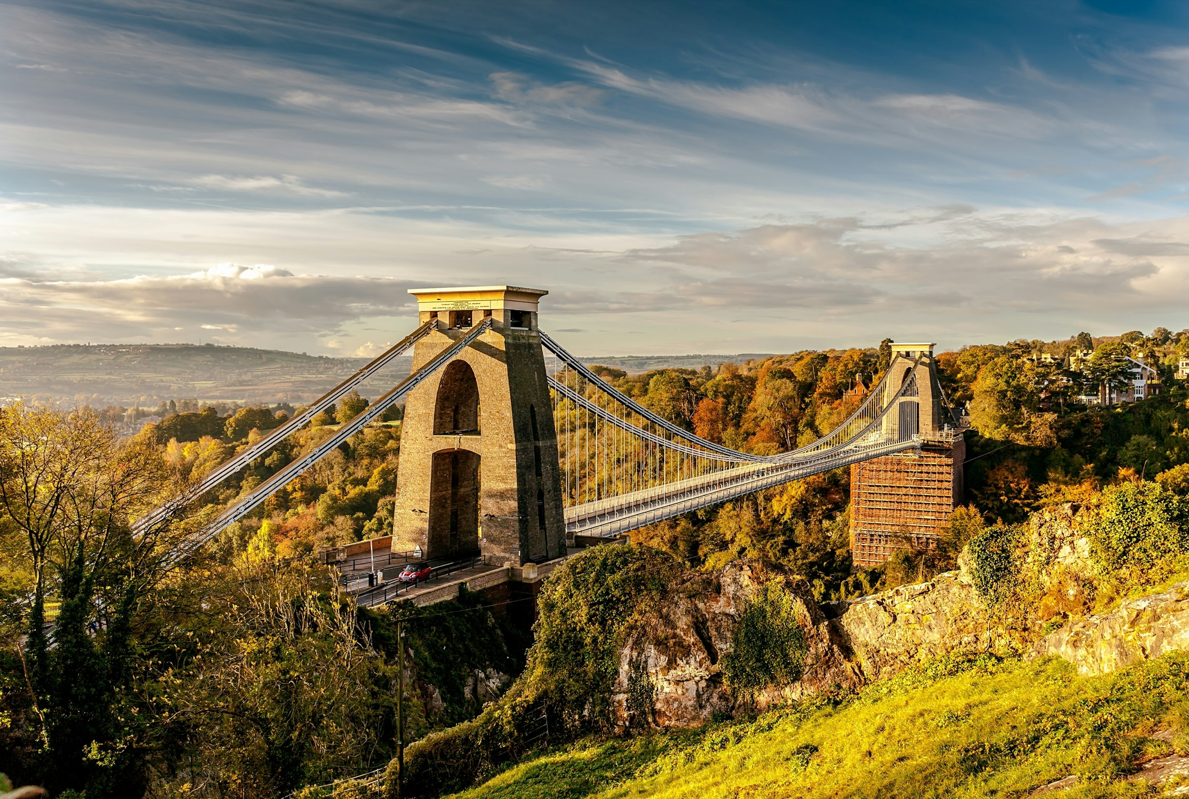 500px Photo ID: 94540429 - Bristols Clifton Suspension Brdge bathed in early morning sunlight.