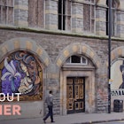 BRISTOL, ENGLAND - JANUARY 24: Graffiti on a derelict building on Stokes Croft, an inner city area renowned for its street art in Bristol, England on January 24, 2012