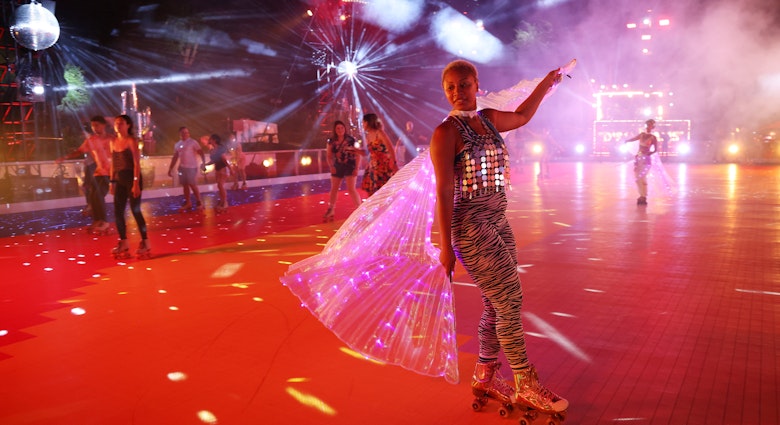 NEW YORK, NEW YORK - JUNE 24: Guests attend The DiscOasis Pride Party Hosted by Andy Cohen at Wollman Rink Central Park on June 24, 2022 in New York City. (Photo by Taylor Hill/Getty Images for The DiscOasis)
