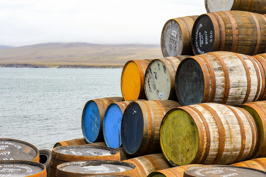 Whisky Barrels on the Coast of Islay