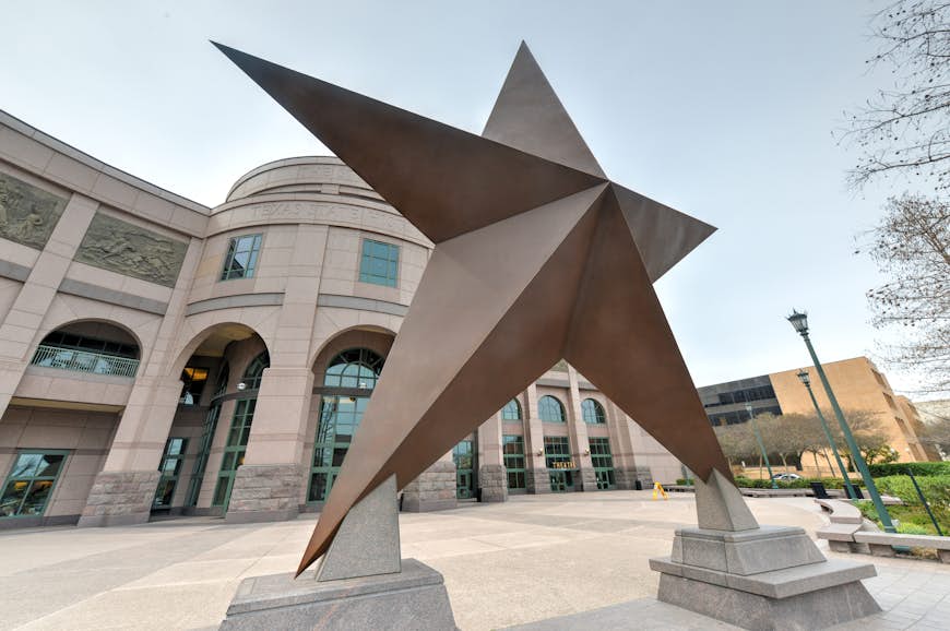 Texas Star in front of the Bob Bullock Texas State History Museum in downtown Austin, Texas