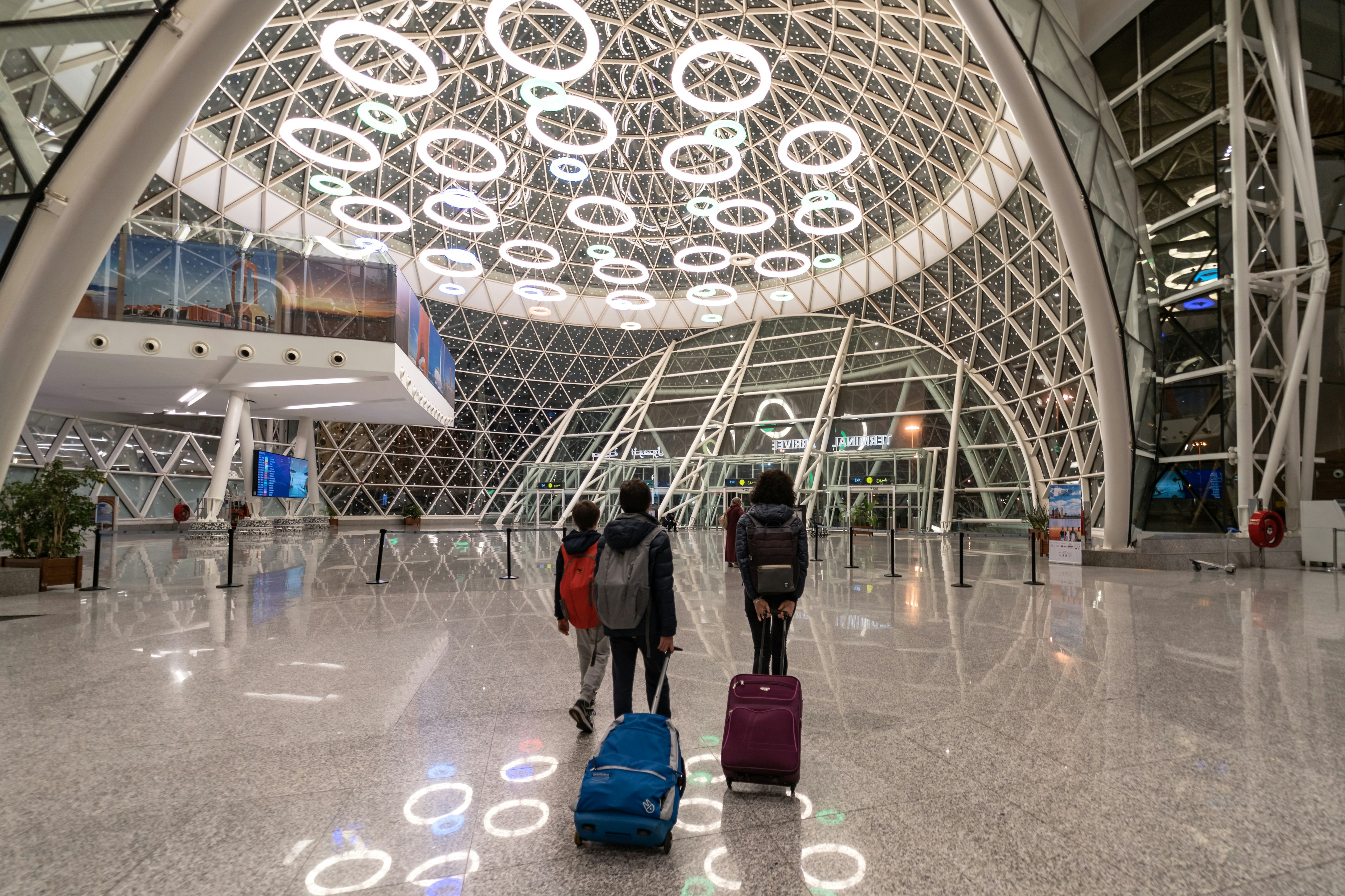 A stunning lobby in Menara Airport, Marrakesh