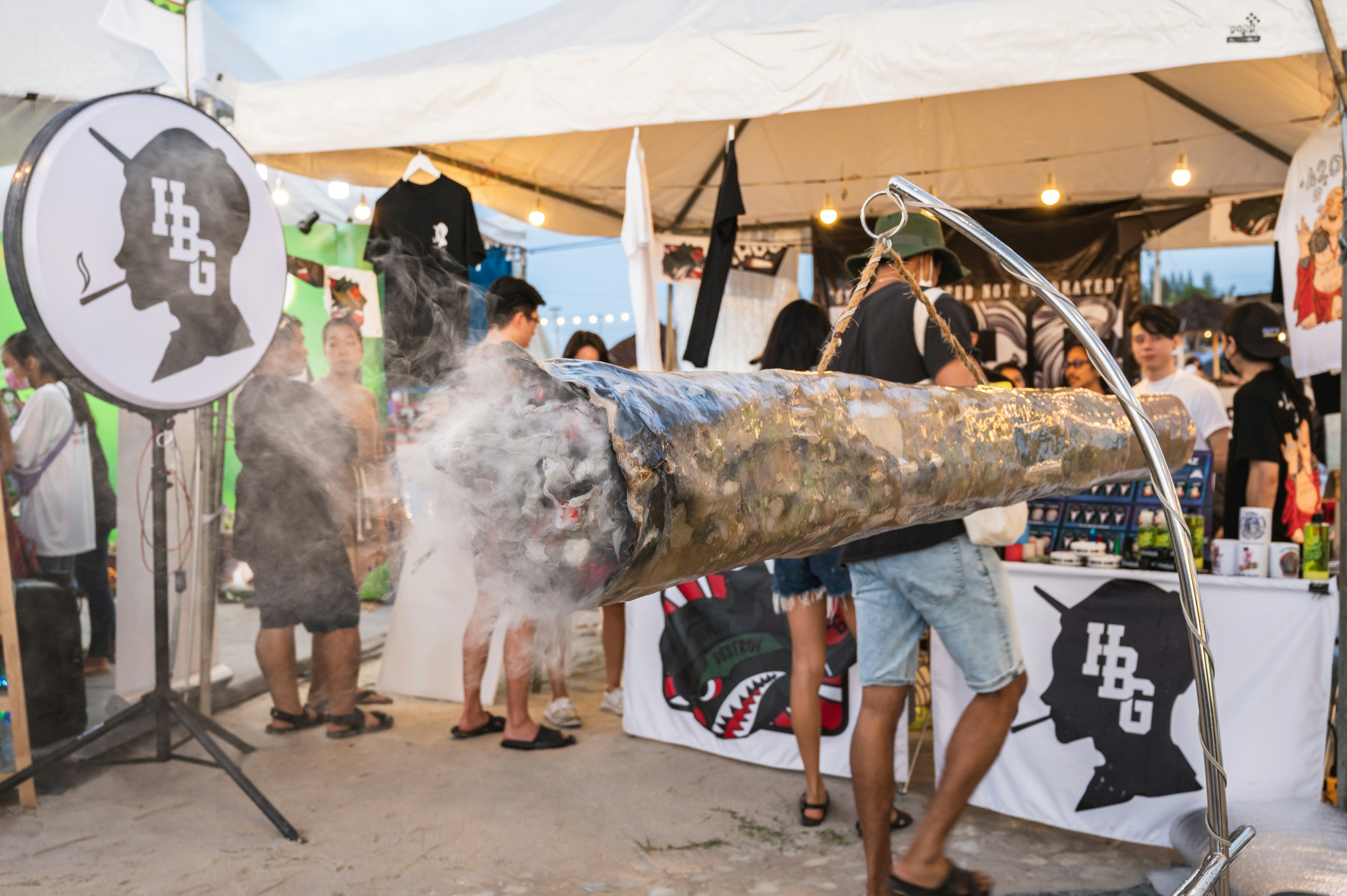 Outdoor cannabis event in Nakhon Pathom, Thailand