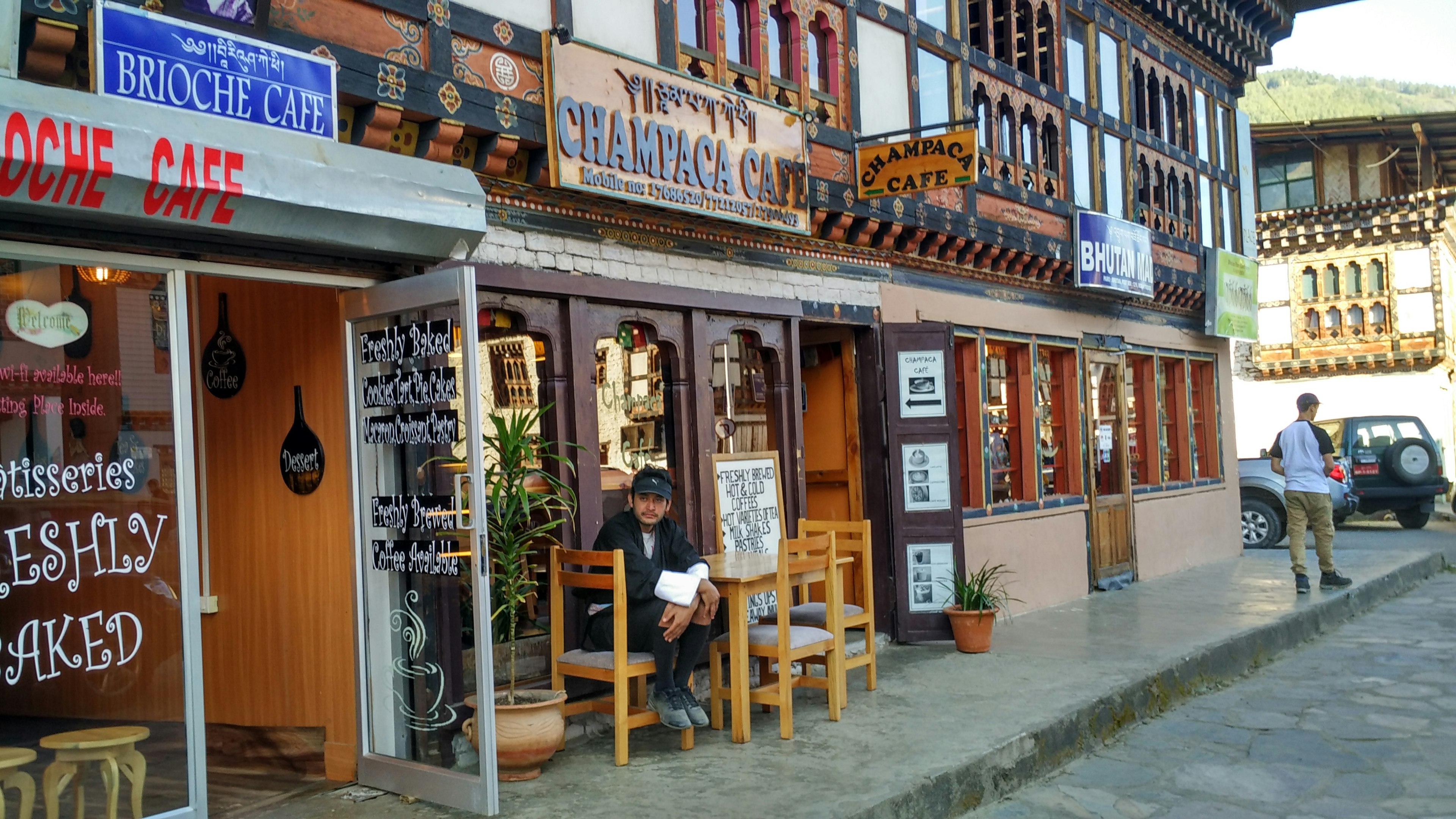 A shop at the main market street in Thimphu, Bhutan