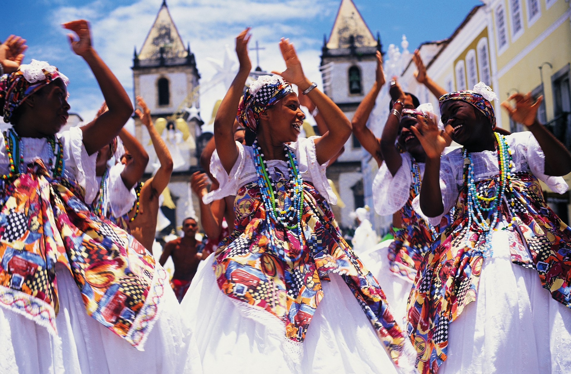 Dancers at a festival in Salvador, Brazil
