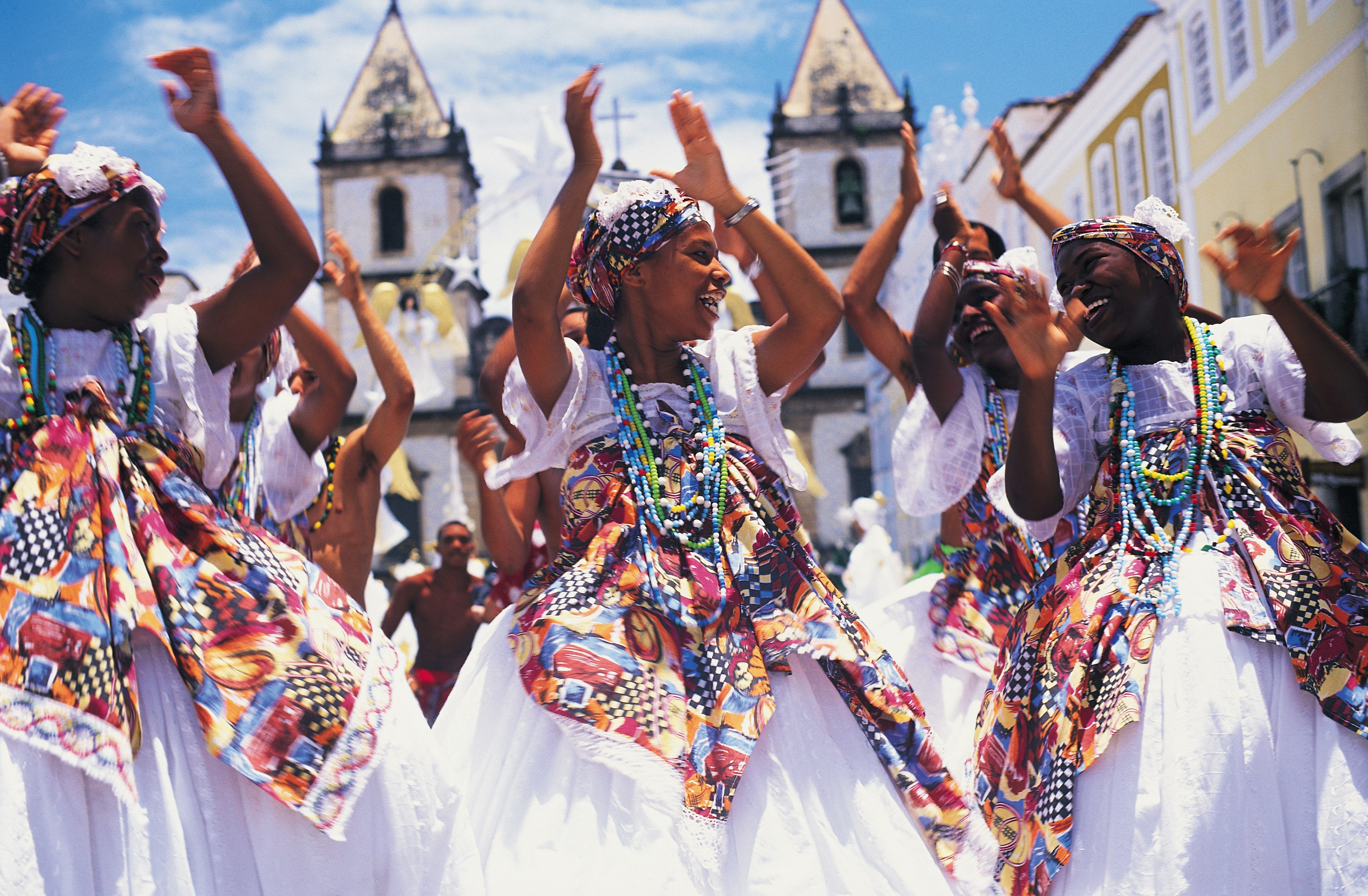 Dancers at a festival in Salvador, Brazil