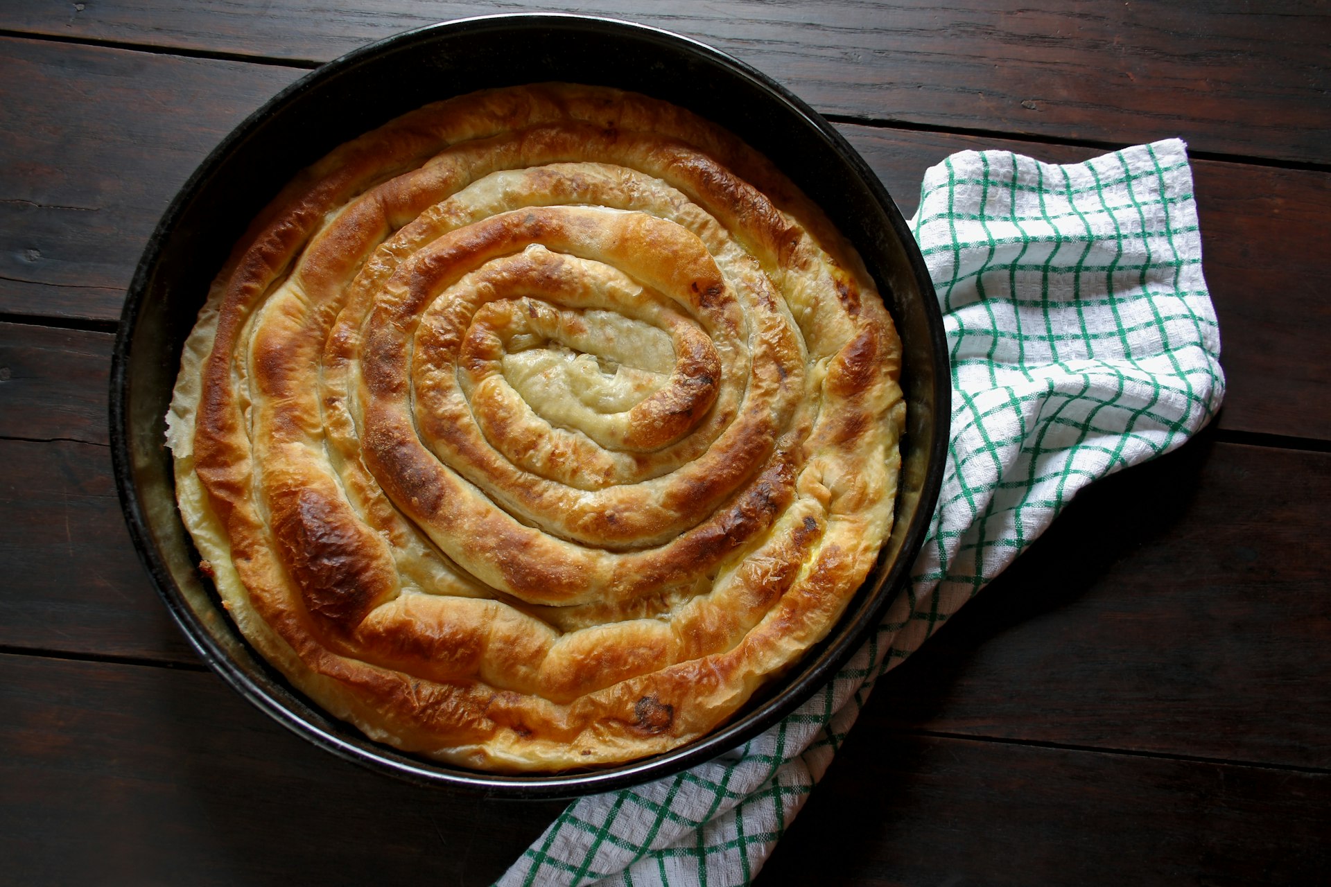 Burek - meat pie with homemade phyllo dough