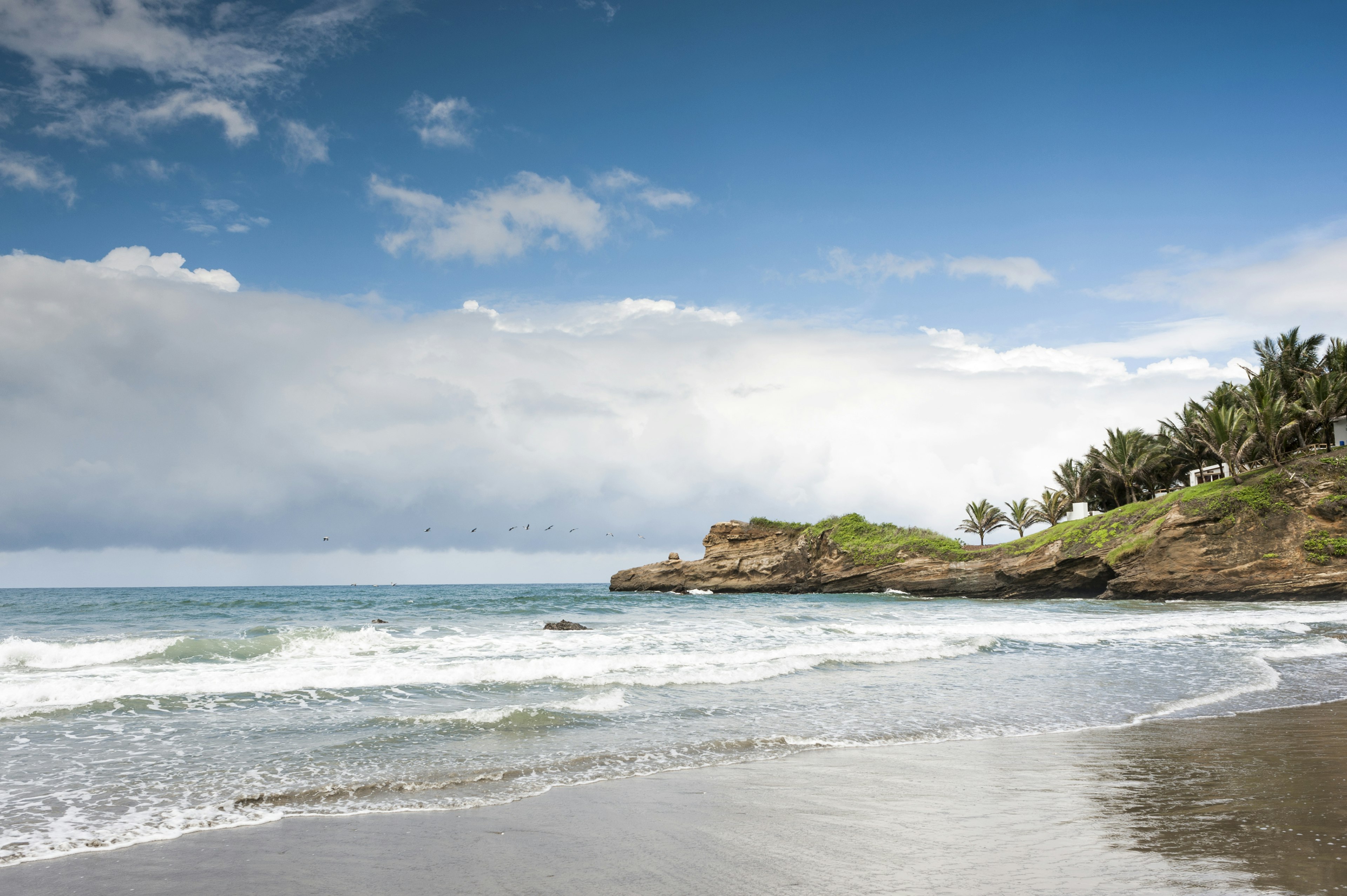 The charming fishing village of Mompiche on the Pacific coast of Ecuador