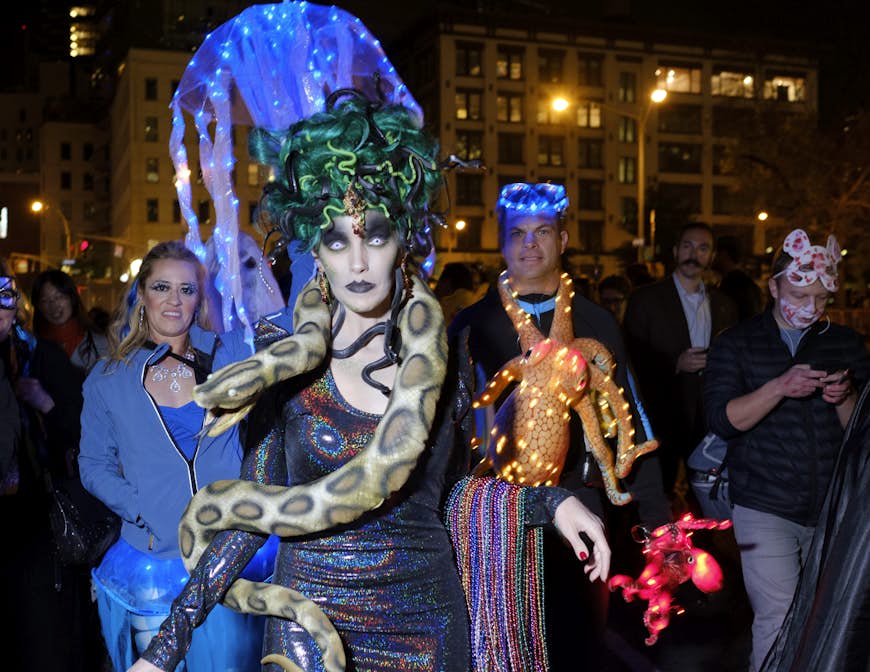 Medusa and Under Sea Creatures joining the Halloween Parade