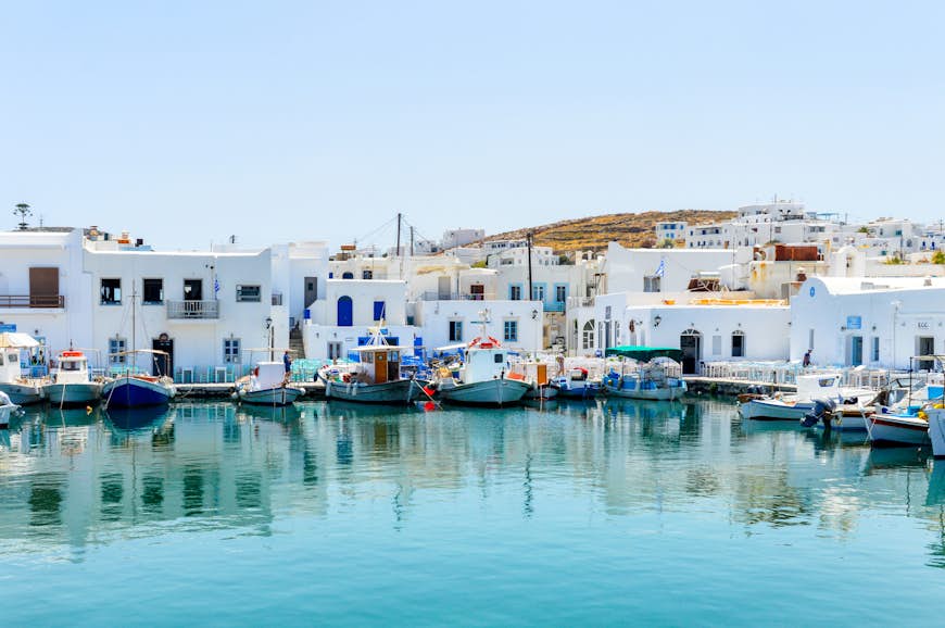 Marina and harbor on the Greek Island of Paros