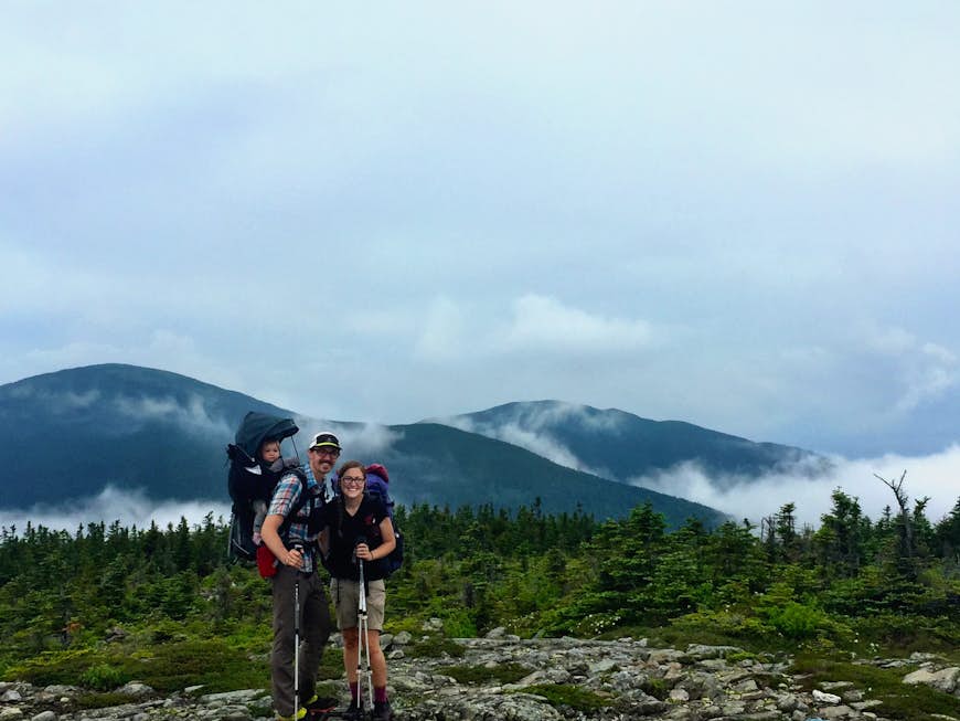 Ellie, Derrick and Bekah Quirin on a hiking adventure