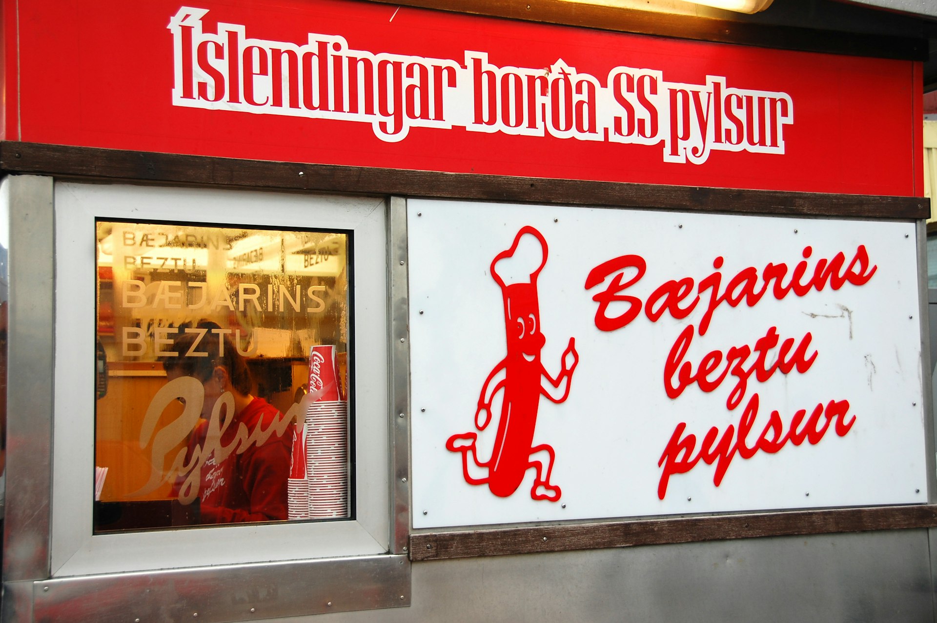 Baejarins Hot Dog Stand in Reykjavik, Iceland