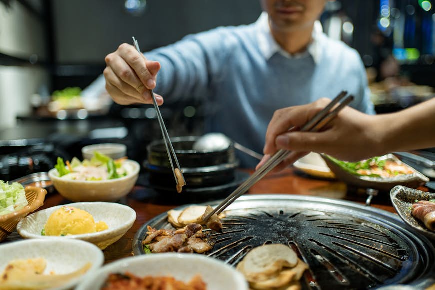 Korean barbecue and side dishes, South Korea