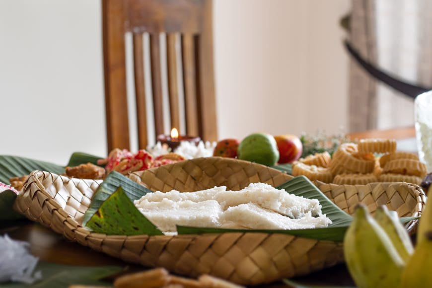 Kiribath, a Sinhalese and Tamil New Year festival food in Sri Lanka