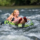 EXBCJH Floating the Boise River on a tube.