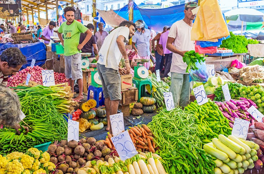 Fose Market in Pettah in Colombo with wide range of fresh and appetizing vegetables
