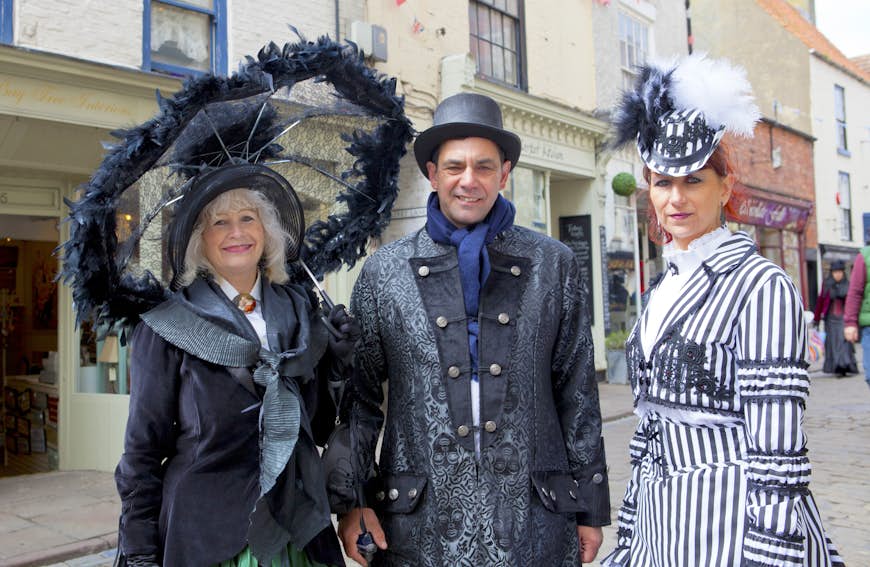 Partygoers enjoy Whitby Gothic Weekend, one of the most popular Gothic events in the world