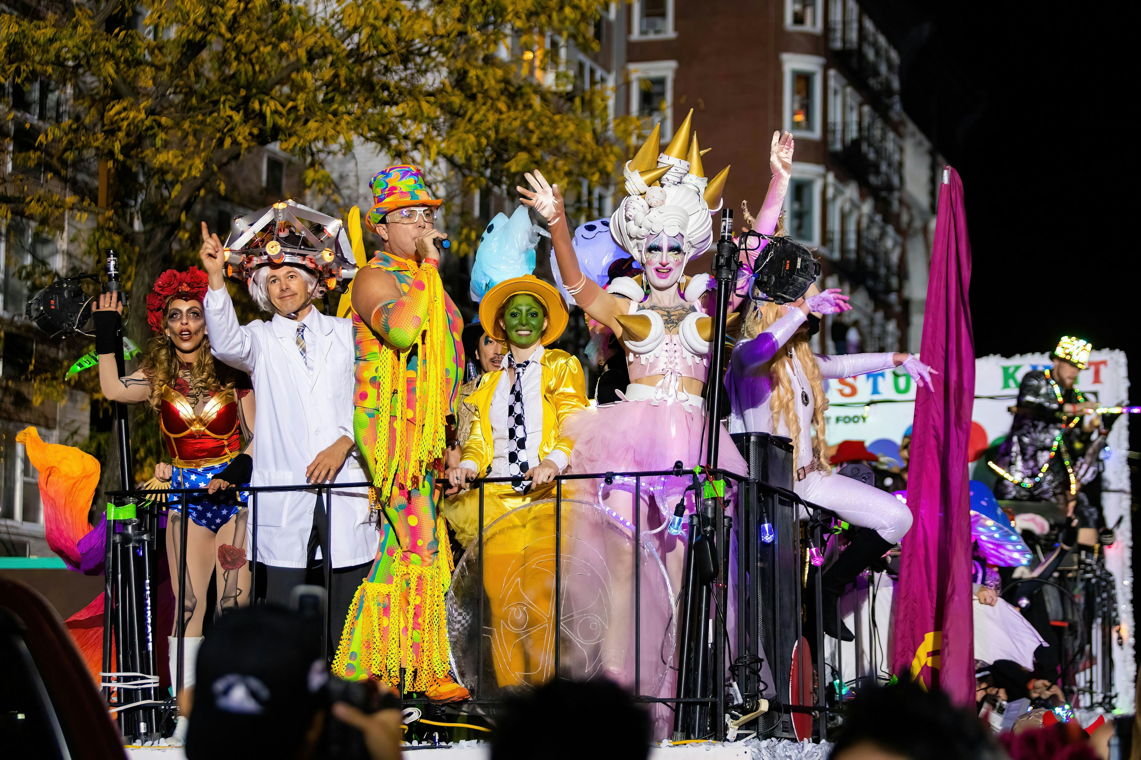 New York, NY - October 31, 2021: Beautiful and scary costumes dresses at NYC Village Halloween parade; Shutterstock ID 2068200707; your: Zach Laks; gl: 65050; netsuite: Online Editorial; full: Discover
