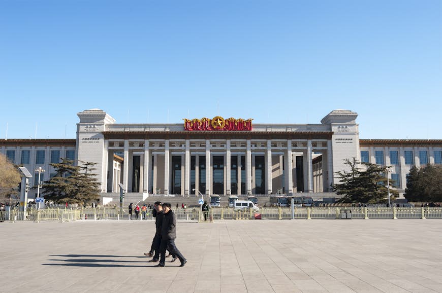 Exterior of the National Museum of China in Tiananmen Square, Beijing, China